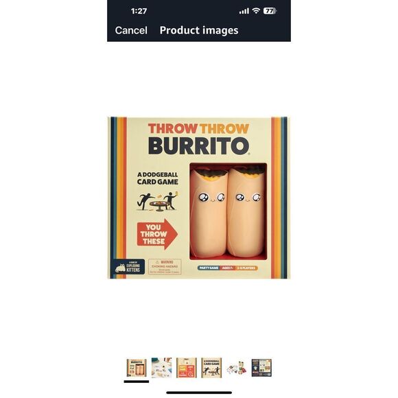 New Sealed Exploding Kittens Presents Throw Throw Burrito A Dodgeball Card Game - Picture 5 of 5